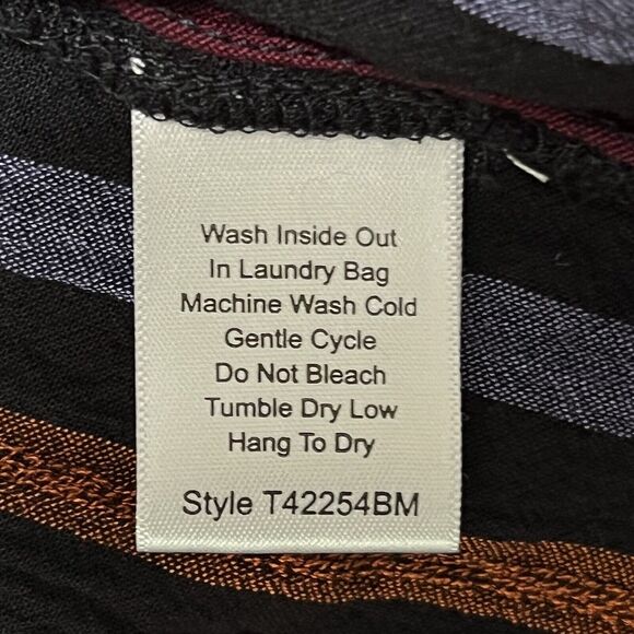 Tru Luxe Jeans Striped Embroidered Peasant Blouse Shirt Womens M Fringe - Picture 9 of 17